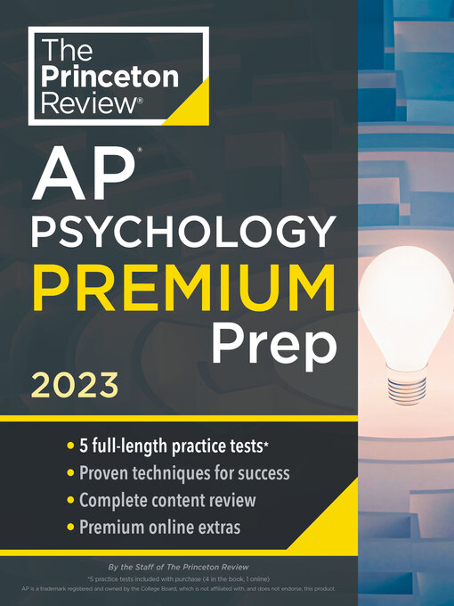 Title details for Princeton Review AP Psychology Premium Prep, 2023 by The Princeton Review - Available